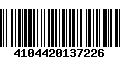 Código de Barras 4104420137226