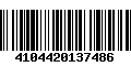 Código de Barras 4104420137486