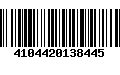 Código de Barras 4104420138445