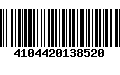 Código de Barras 4104420138520