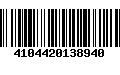 Código de Barras 4104420138940