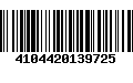 Código de Barras 4104420139725