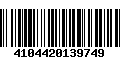 Código de Barras 4104420139749