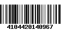 Código de Barras 4104420140967