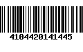 Código de Barras 4104420141445