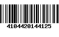 Código de Barras 4104420144125