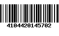 Código de Barras 4104420145702