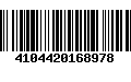 Código de Barras 4104420168978