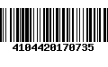 Código de Barras 4104420170735