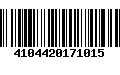 Código de Barras 4104420171015