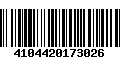 Código de Barras 4104420173026