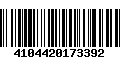 Código de Barras 4104420173392