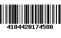 Código de Barras 4104420174580