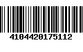 Código de Barras 4104420175112