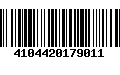 Código de Barras 4104420179011