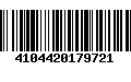 Código de Barras 4104420179721