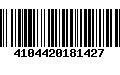 Código de Barras 4104420181427