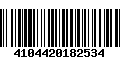 Código de Barras 4104420182534