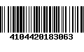 Código de Barras 4104420183063