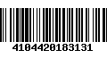 Código de Barras 4104420183131