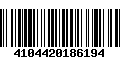 Código de Barras 4104420186194