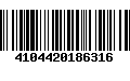 Código de Barras 4104420186316