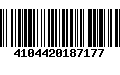 Código de Barras 4104420187177