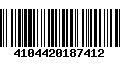 Código de Barras 4104420187412