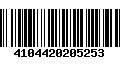 Código de Barras 4104420205253