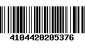 Código de Barras 4104420205376