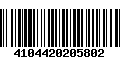 Código de Barras 4104420205802