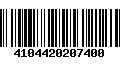 Código de Barras 4104420207400