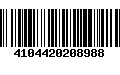 Código de Barras 4104420208988