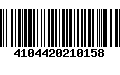 Código de Barras 4104420210158