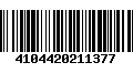 Código de Barras 4104420211377