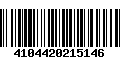 Código de Barras 4104420215146