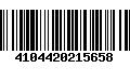 Código de Barras 4104420215658