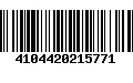 Código de Barras 4104420215771