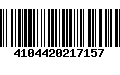 Código de Barras 4104420217157