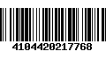 Código de Barras 4104420217768