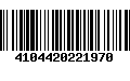 Código de Barras 4104420221970