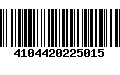 Código de Barras 4104420225015