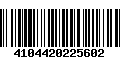 Código de Barras 4104420225602