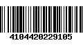 Código de Barras 4104420229105