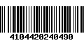 Código de Barras 4104420240490