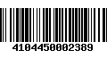 Código de Barras 4104450002389