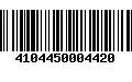 Código de Barras 4104450004420