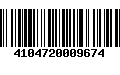 Código de Barras 4104720009674