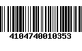 Código de Barras 4104740010353