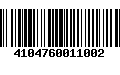 Código de Barras 4104760011002